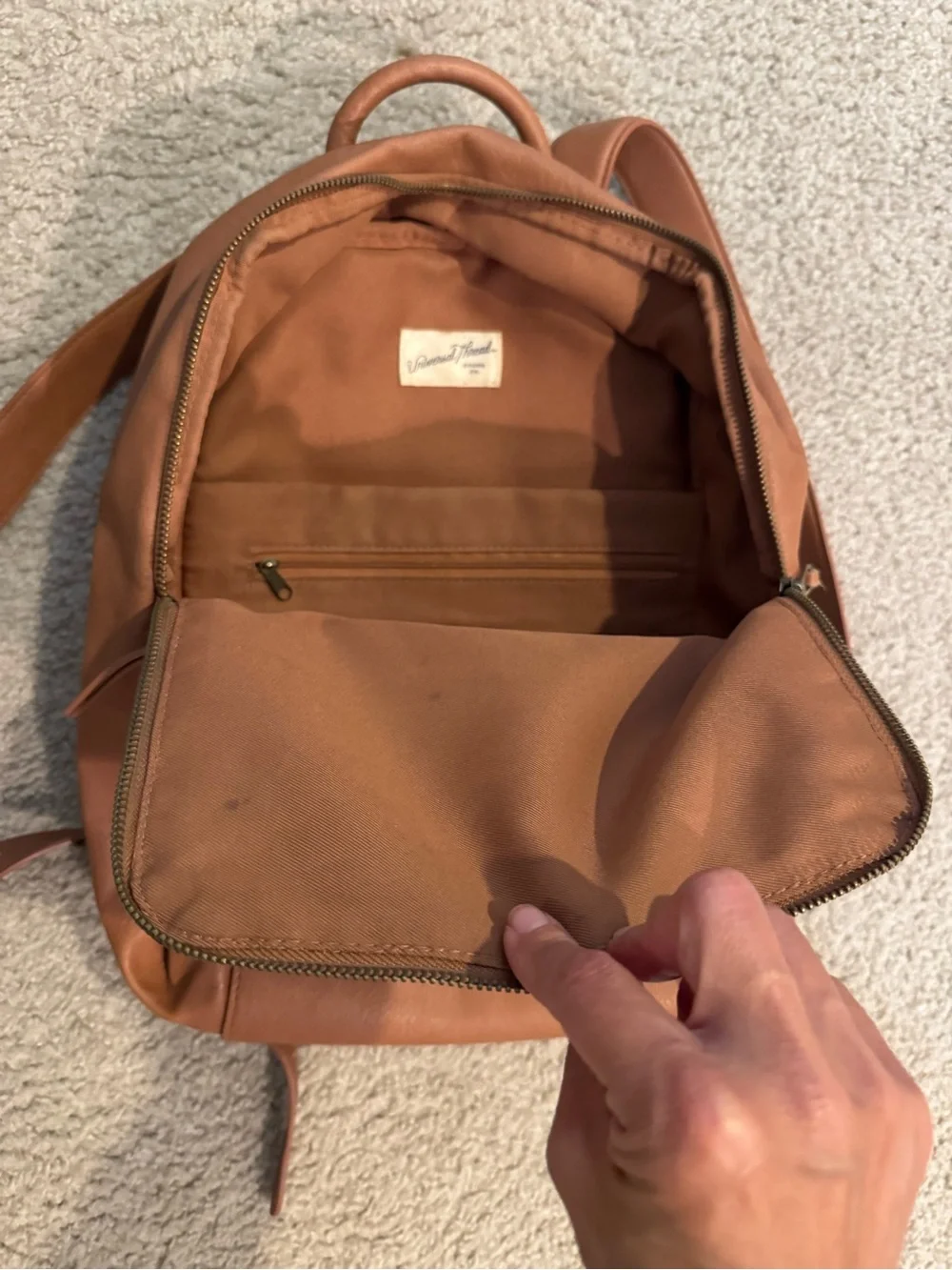 Universal Thread Tan Faux Leather Backpack - Versatile Everyday Carry